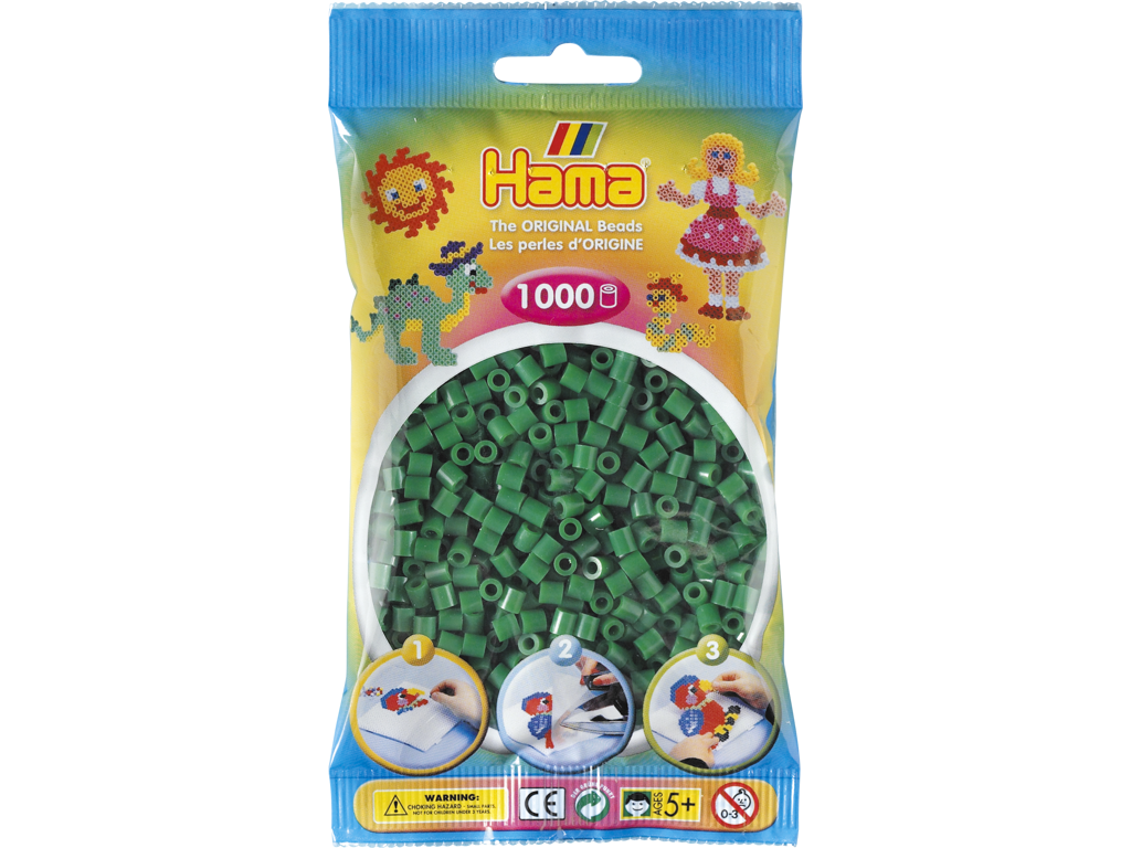 1000stk. Hama Midi grøn 207-10