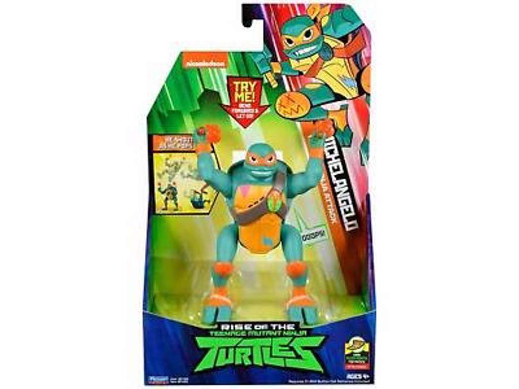 Michelangelo Pop-Up Ninja Attack Action figur - Rise of the TMNT - 15 cm