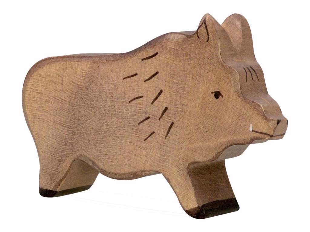 Vildsvin af træ - 8 cm