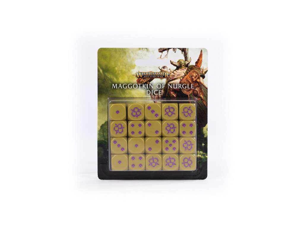 Maggotkin of Nurgle Dice - terninger til din Nurgle hær