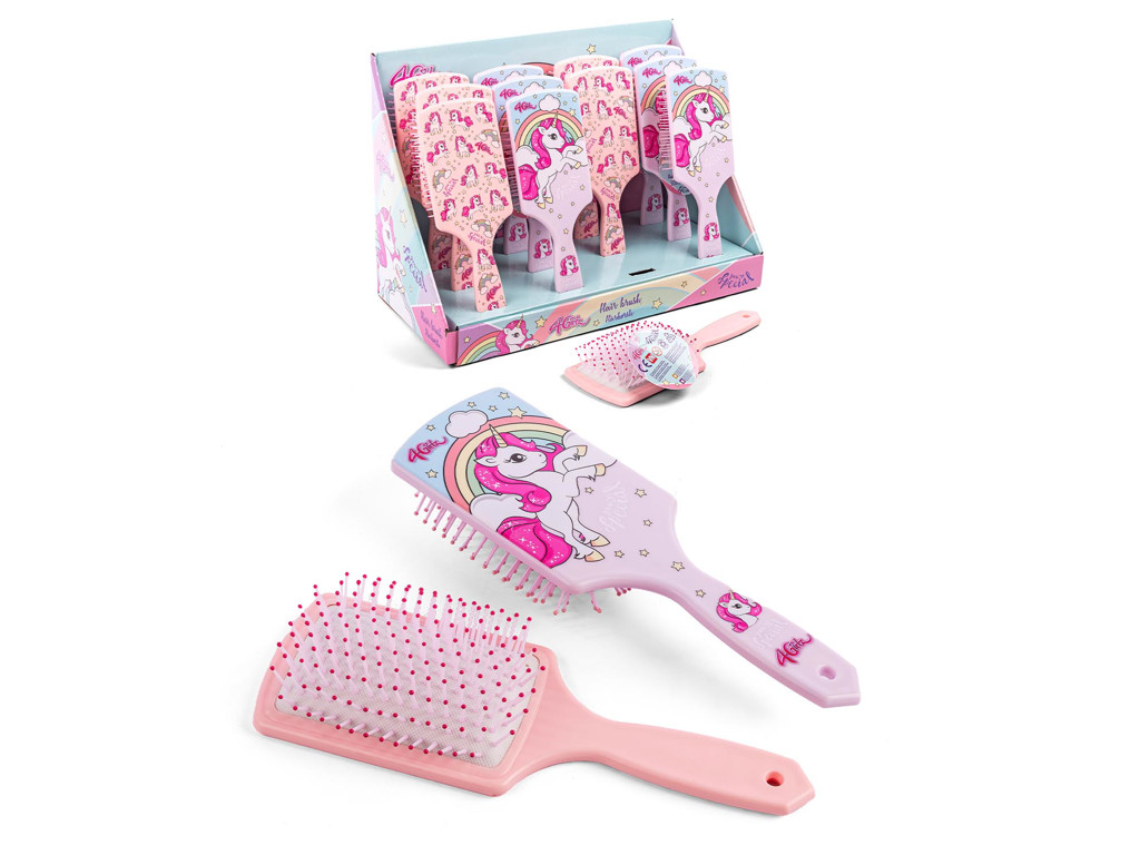 Enhjørning hårbørste på 24 cm