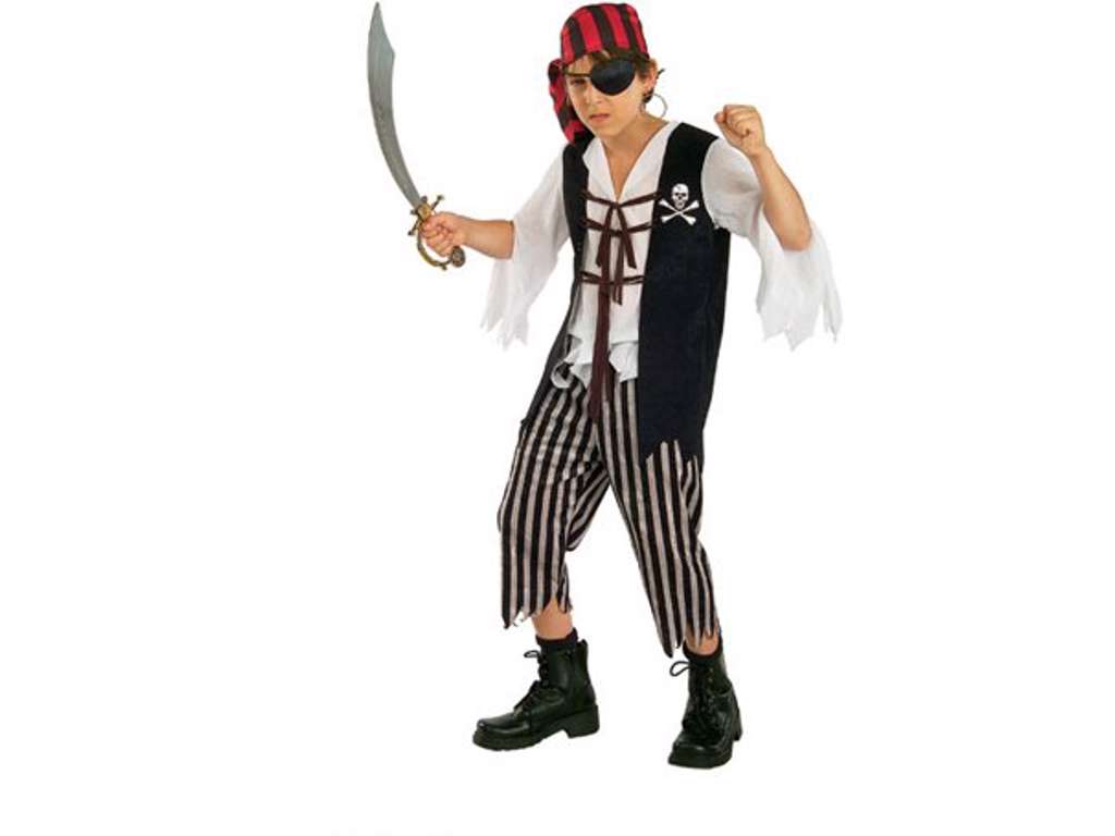 Captain Skully kostume str 3-4 år