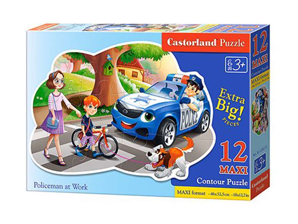 Politi på job puslespil på 12 maxi brikker fra Castorland