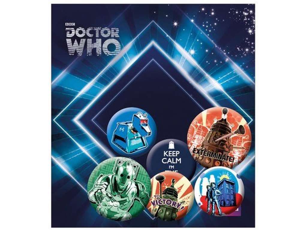 Doctor Who retro 6-pak badges