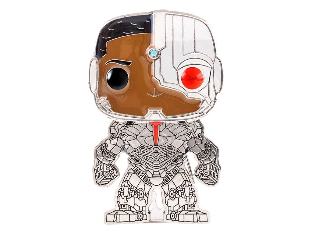 DC Comics POP! Enamel Pin af Cyborg på 10 cm