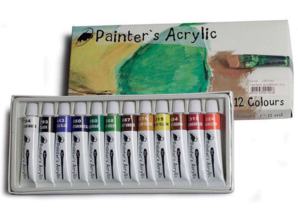 Painters acrylfarver 12ml 12stk