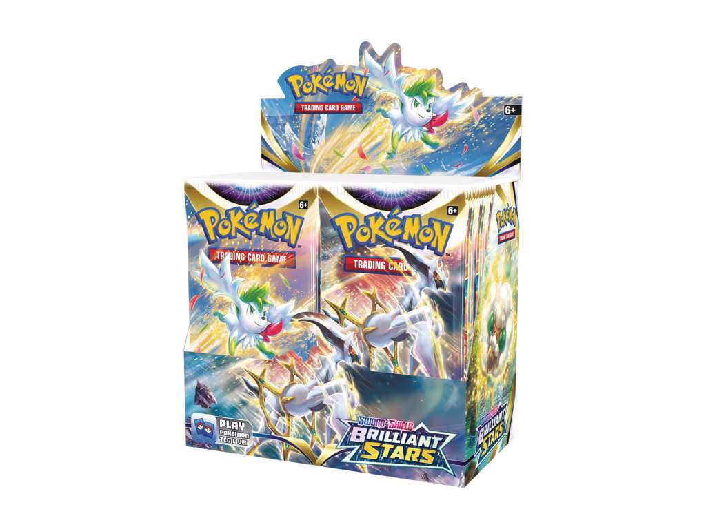 Pokemon Sword and Shield Brilliant Stars Booster display