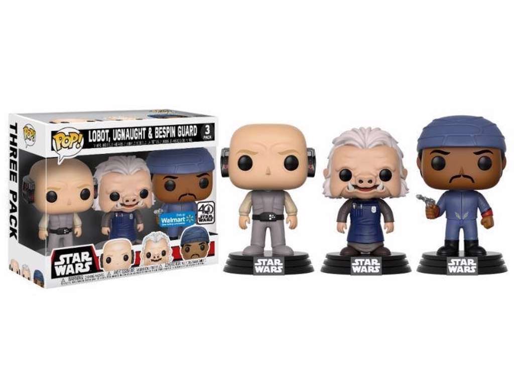 Star Wars POP! vinyl figur 3-pak af Lobot + Ugnaught + Bespin Guard på 9 cm