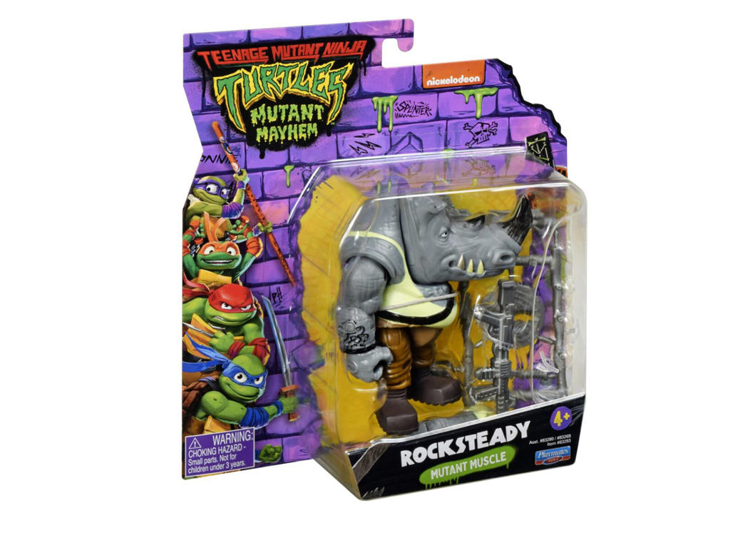 Turtles Mutant Mayhem Basic actionfigur - Rocksteady