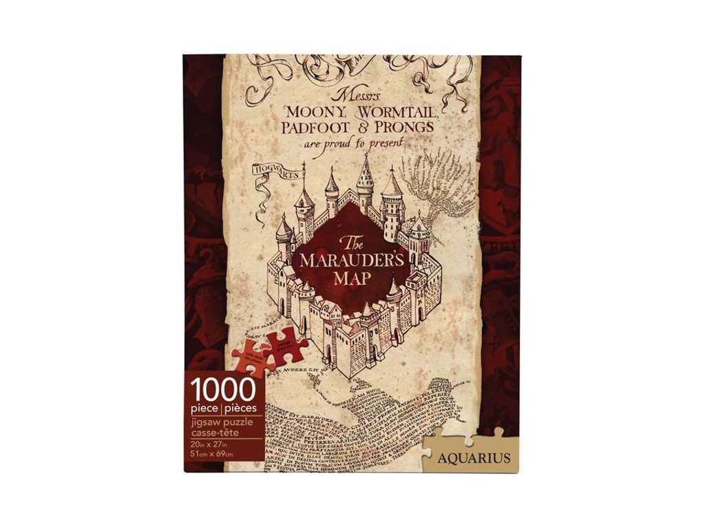 Harry Potter puslespil på 1000 brikker med Marauders Map