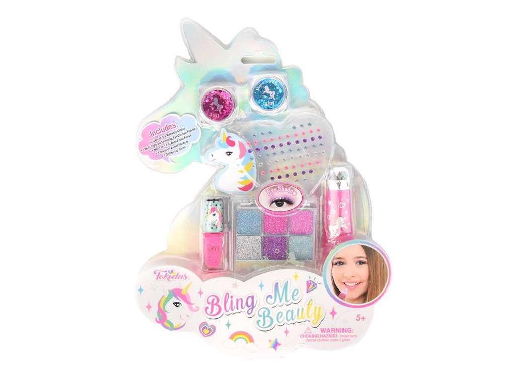 Enhjørning glimmer make-up sæt