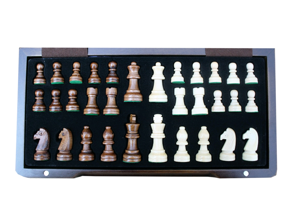 Skakspil i foldbar æske - brætspil