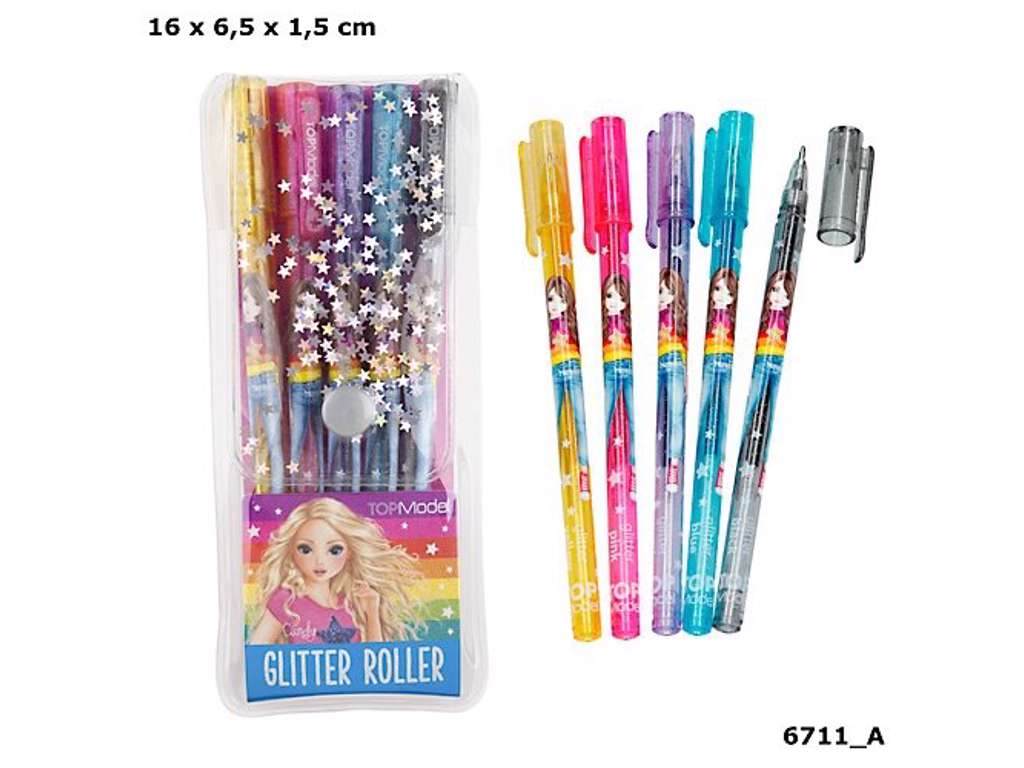 Top Model glitterpen sæt
