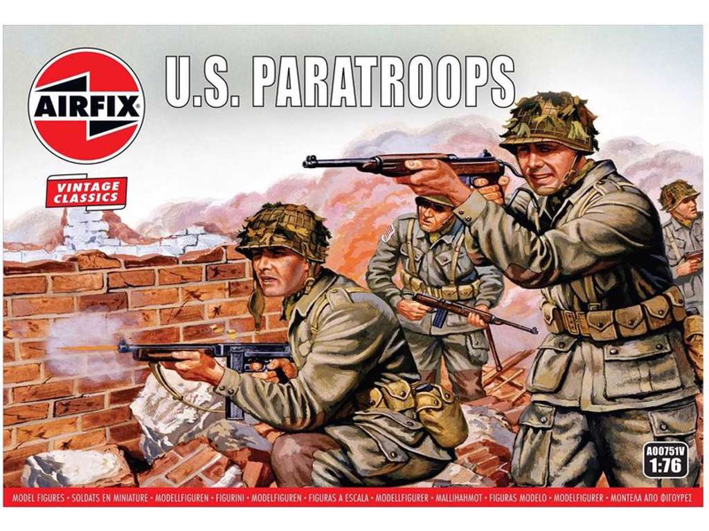 WWII U.S. Paratroops 1:76 figurer fra Airfix