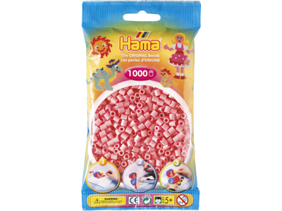 1000stk. Hama Midi lyserød 207-06