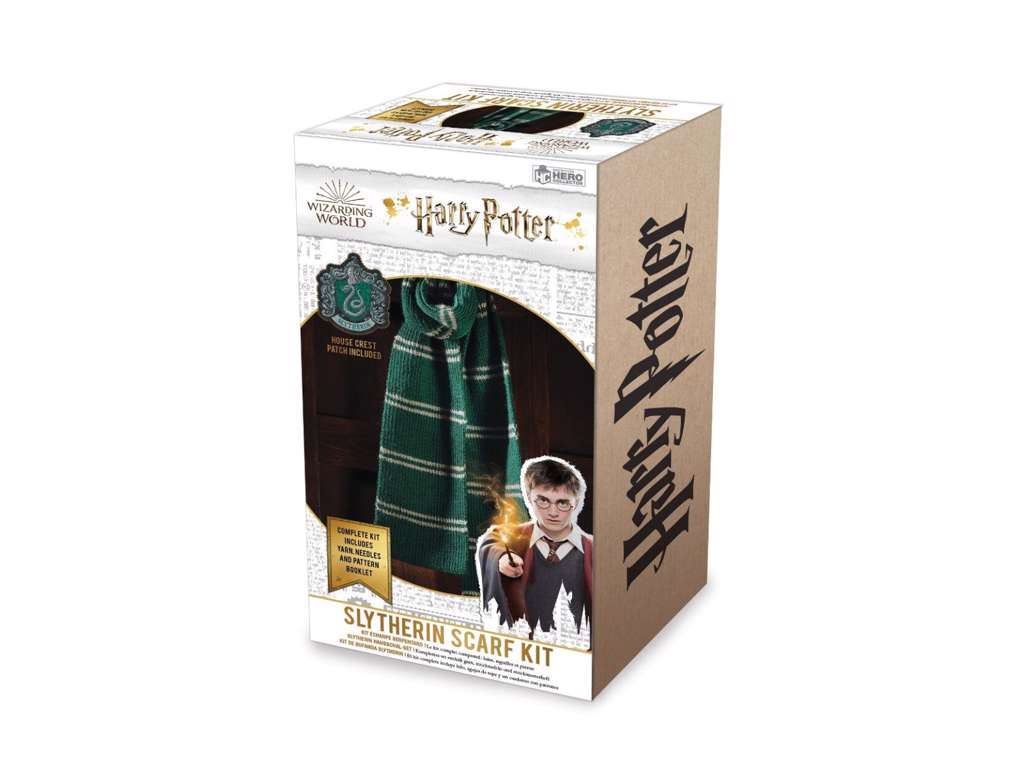 Strikkekit med Slytherin halstørklæde fra Harry Potter