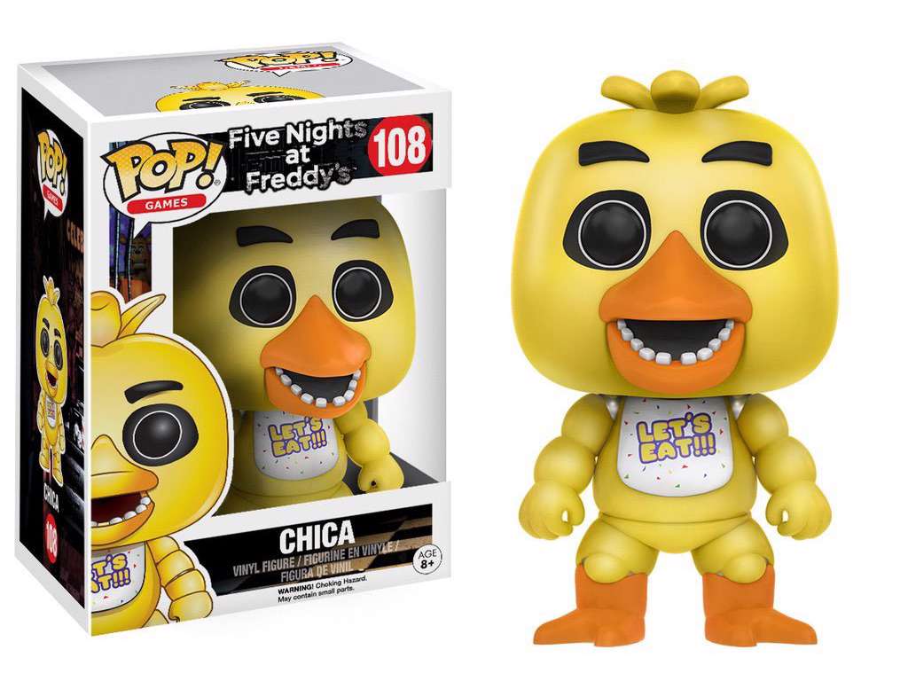 Five Nights at Freddy's POP! vinyl figur af Chica på 9 cm