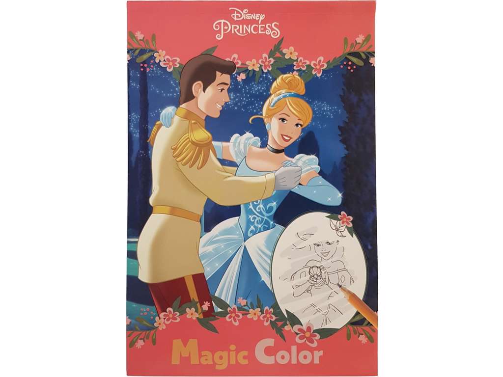 Disney Princess magic color malebog A5 - 24 sider