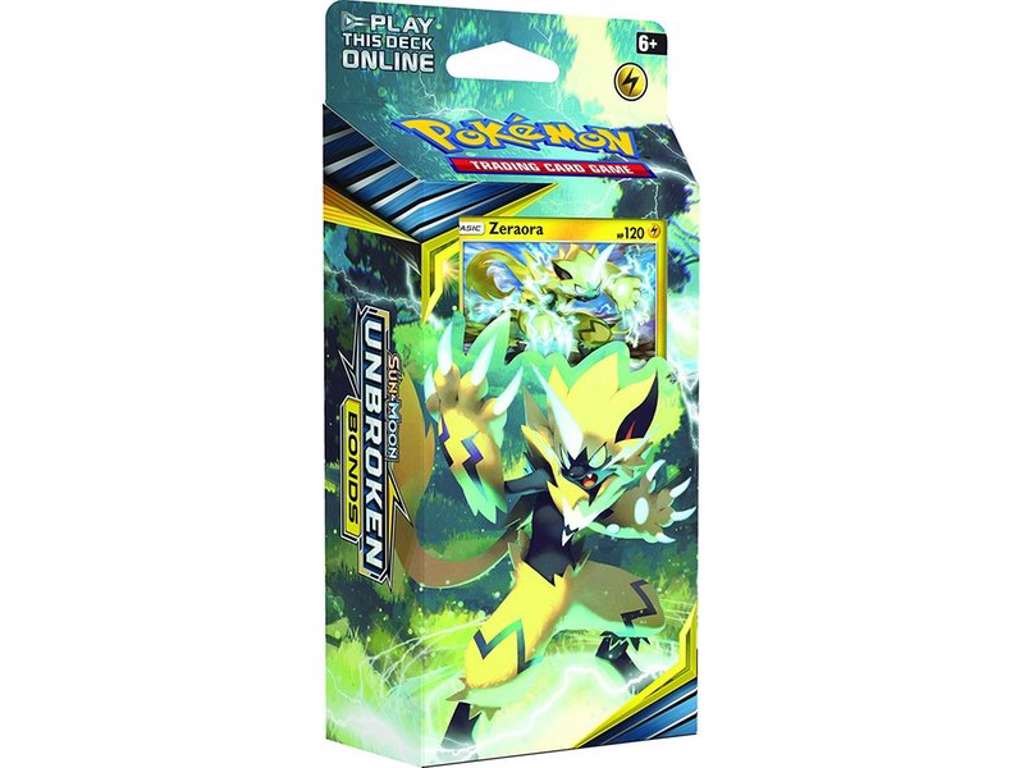 Pokémon Unbroken Bonds theme deck med Zeraora fra Sun & Moon