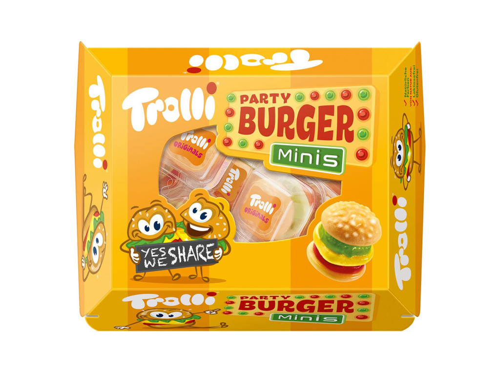 Trolli burger box med 15 mini burgere