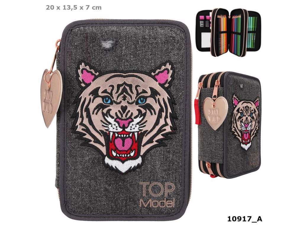 Top Model trippel penalhus - tiger jeans