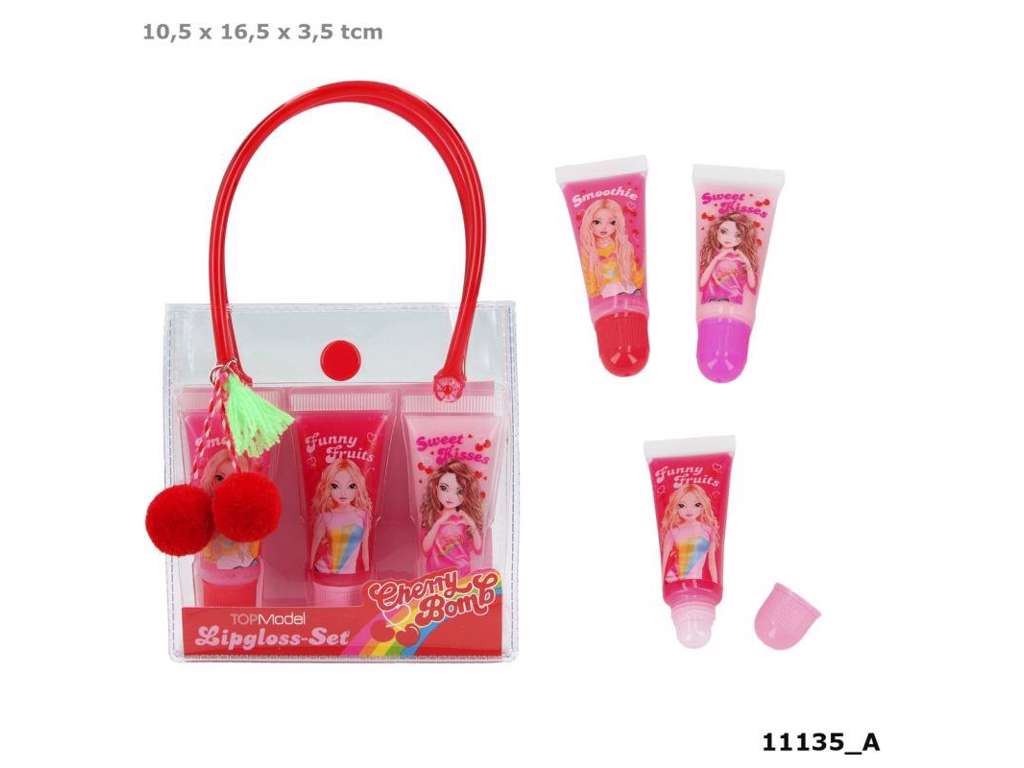 Top Model lipgloss sæt - Cherry Bomb