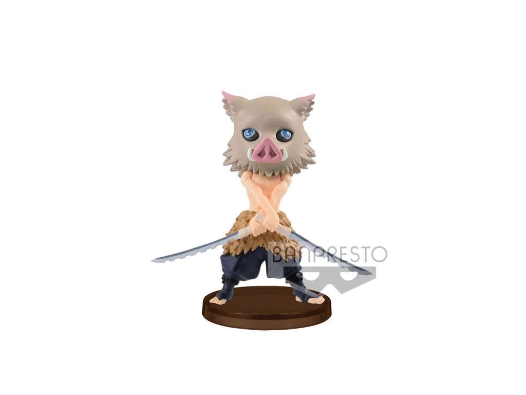 Demon Slayer Kimetsu no Yaiba Q Posket Petit mini figur af Inosuke Hashibira Vol. 2 på 7 cm