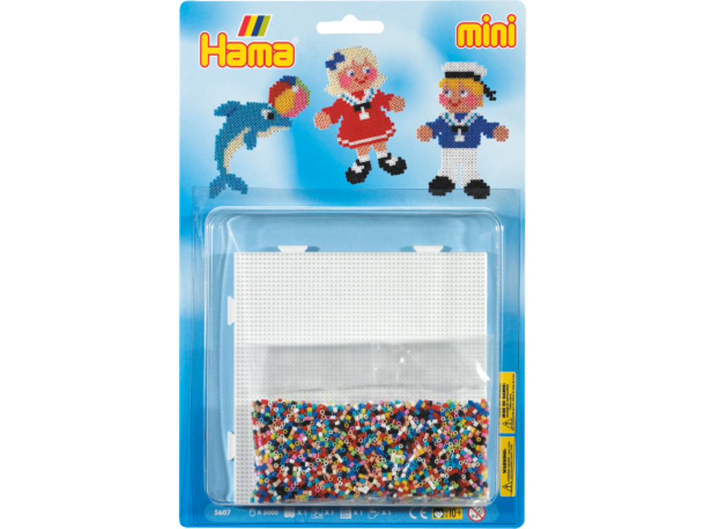 Hama Mini Perler Stor Stiftplade + Perler m/ Matroser