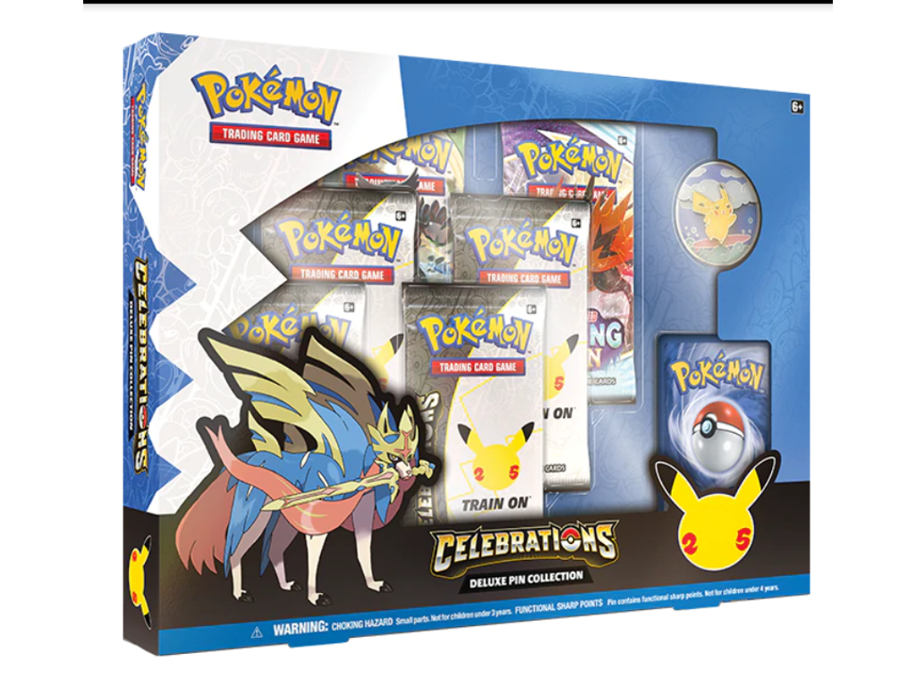 Pokemon Celebrations Zacian LV.X Deluxe Pin Collection