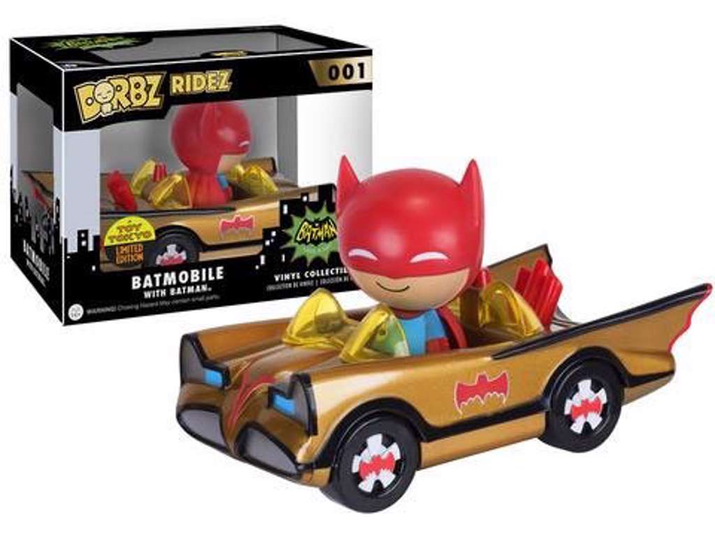 Batman POP! Ridez Vehicle with Dorbz Figure ?66 Batman Gold Batmobile SDCC 2016 Exclusive 12 cm