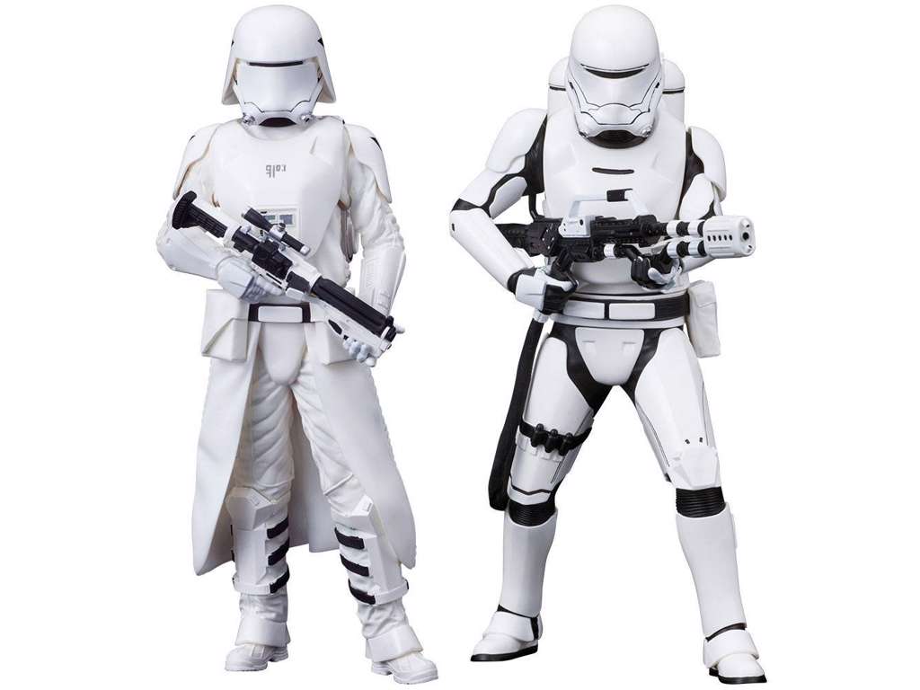 Star Wars Episode VII ARTFX+ statue 2-pak af First Order Snowtrooper & Flametrooper på 18 cm