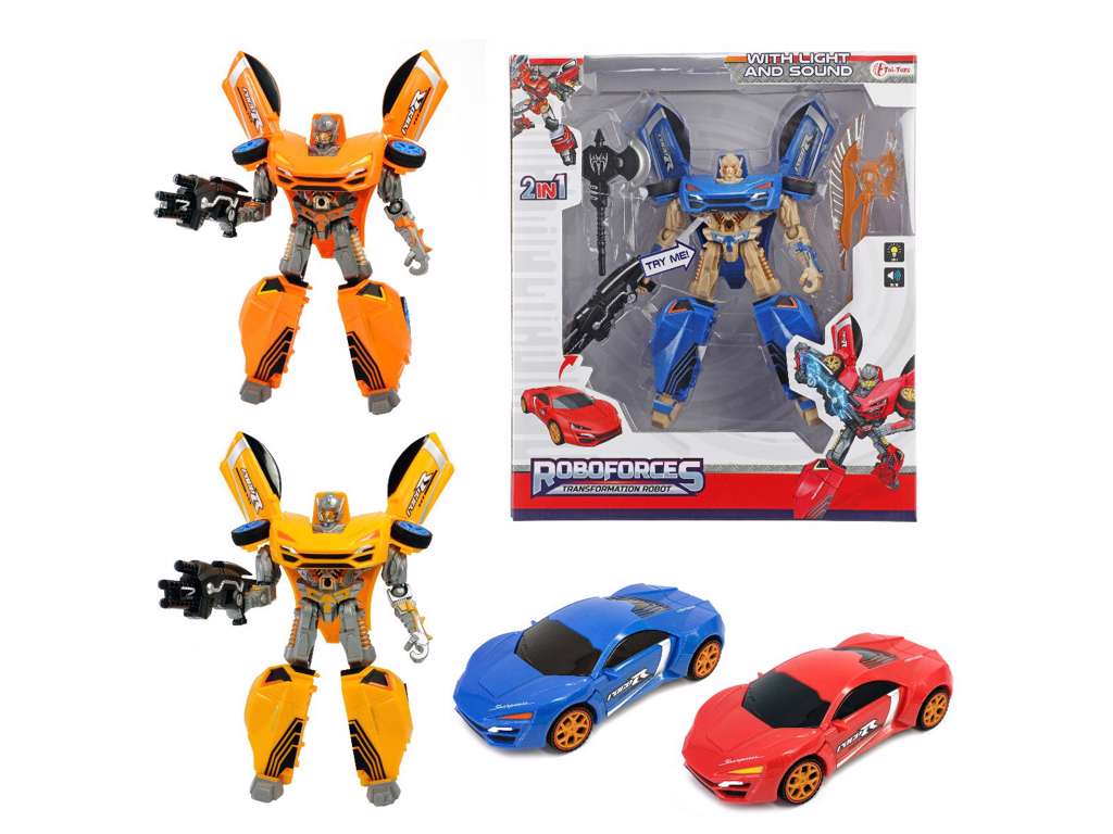 Roboforce transformerende robot med lys og lyd