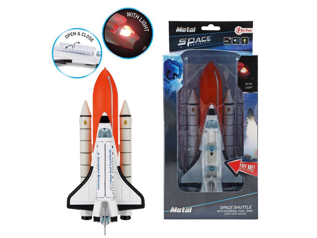 Space shuttle med lyd og lys og pullback