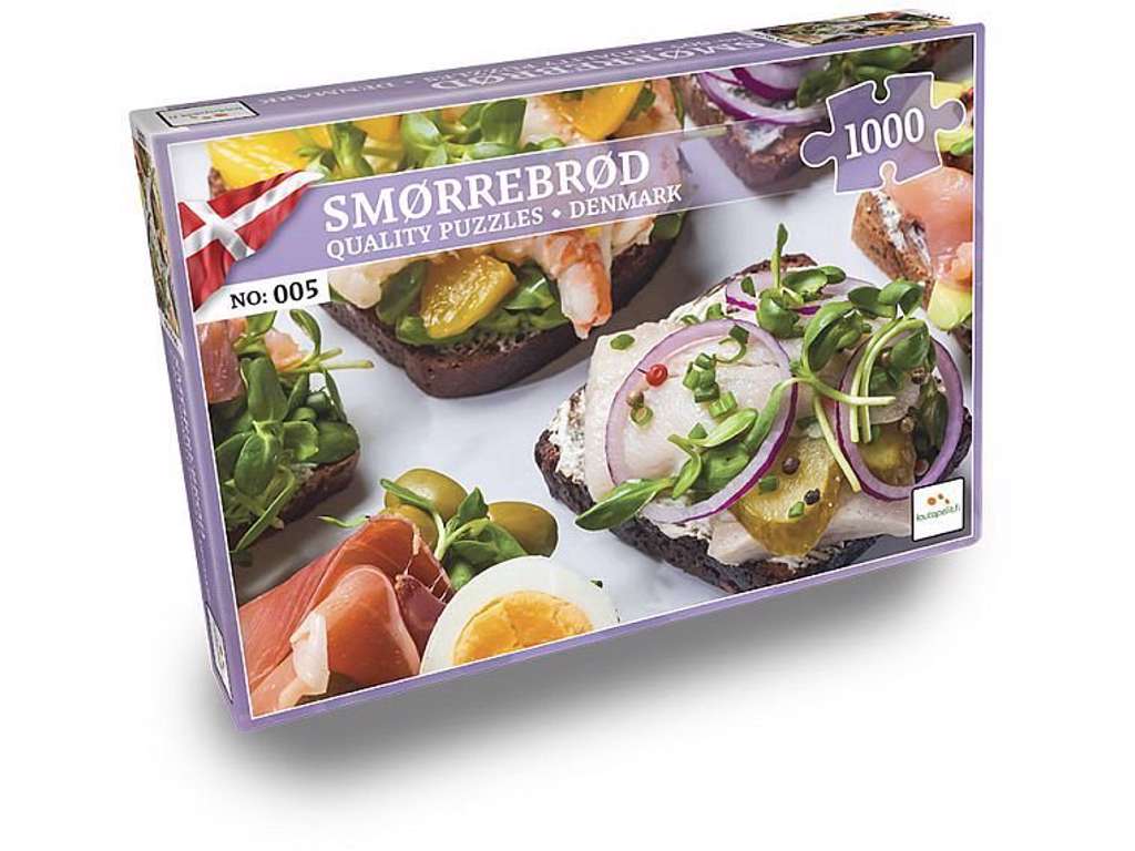 Nordic Quality Puzzles - Smørrebrød (1000 pieces) - brætspil fra Lautapelit