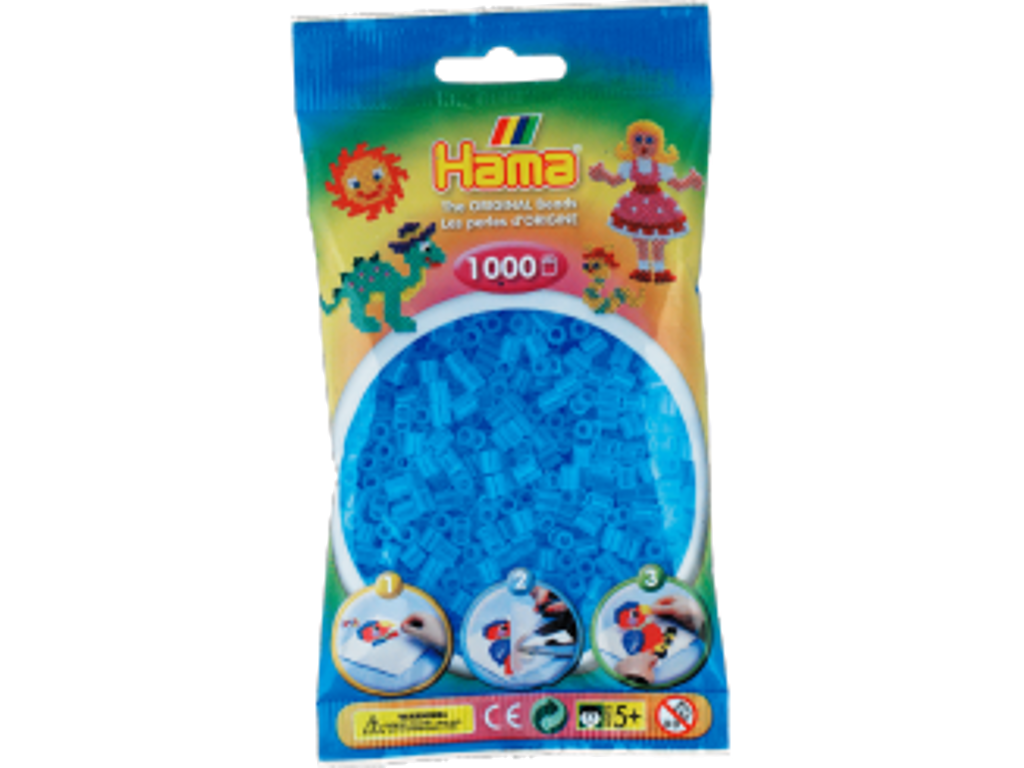 1000stk. Hama Midi azurblå 207-73