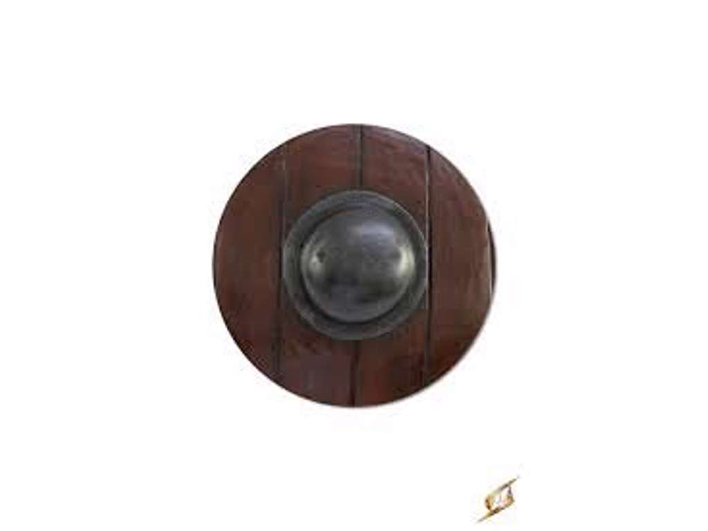 Rollespilsskjold Buckler træ Ø40