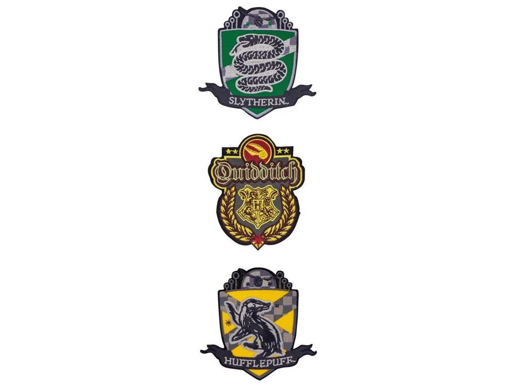 Quidditch Hogwarts 3-pak patches fra Harry Potter