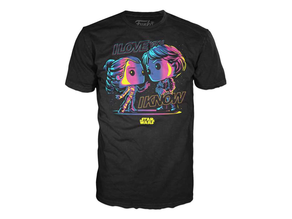 Star Wars Loose POP! Tees T-Shirt Han Loves Leia Størrelse XL