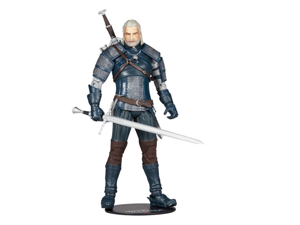 The Witcher Geralt of Rivia (Viper Armor: Teal Dye) actionfigur på 18 cm
