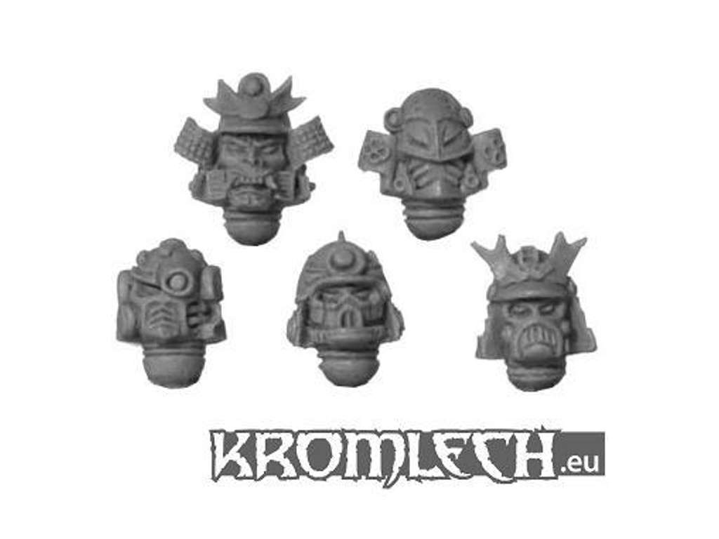 Cyber Samurai Heads (10) til rollespilsfigurer fra Kromlech