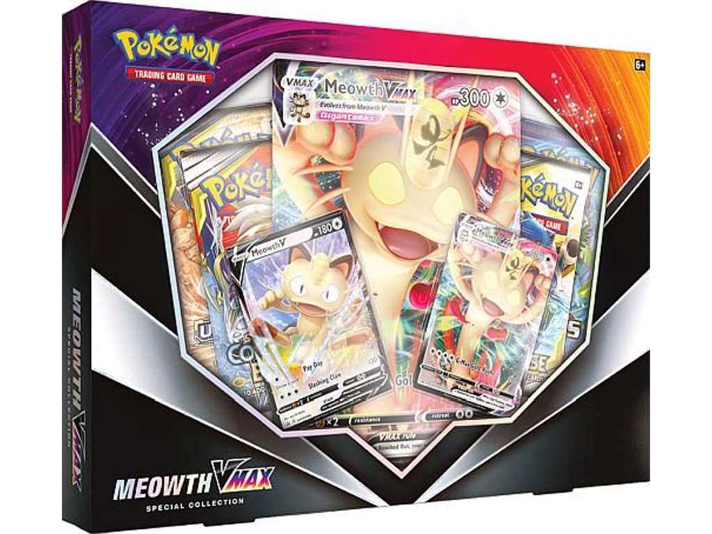 Pokémon Meowth Vmax Special collection box