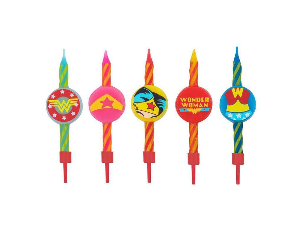 DC Comics 10-pak fødselsdagslys med Wonder Woman