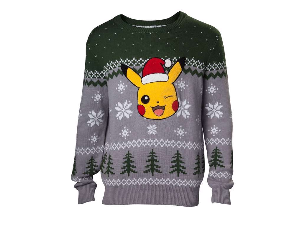 Julesweater af Pikachu som blinker - str small