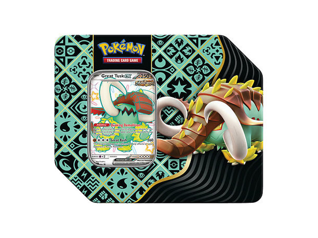 Collectors Tin - Great Tusk EX - Paldean Fates - Pokemon kort