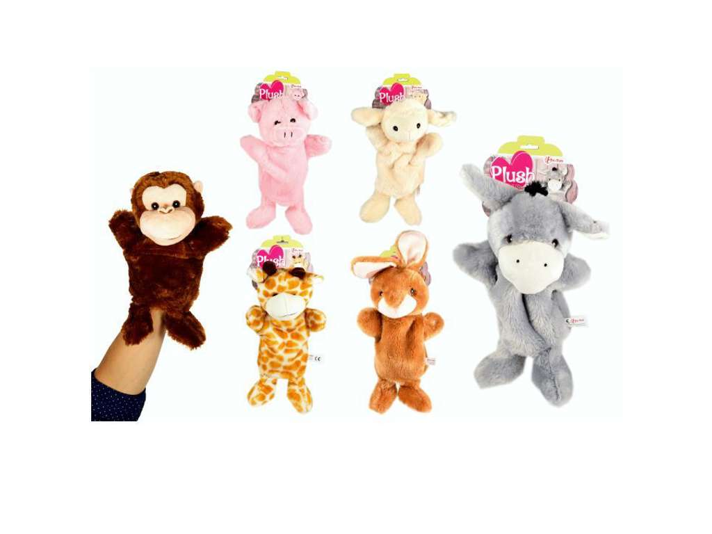 Hånddukke dyr - 6 forskellige