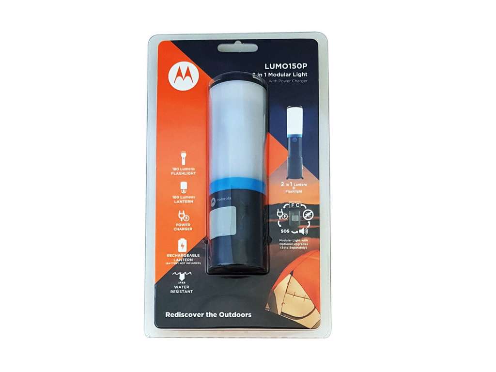 Motorola lanterne med powerbank