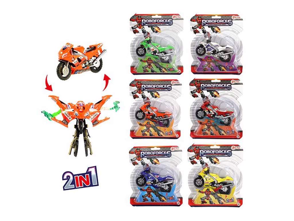 Roboforce transformerende motorcykel på 10 cm