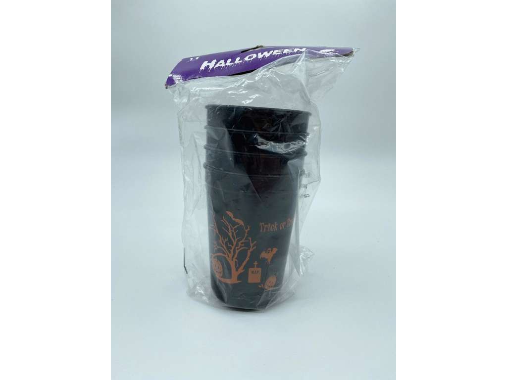 Halloween krus - sort - 4 pak