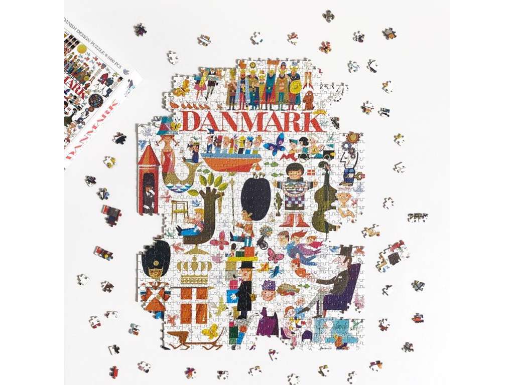 Danmark puslespil på 1000 brikker fra Ib Antoni
