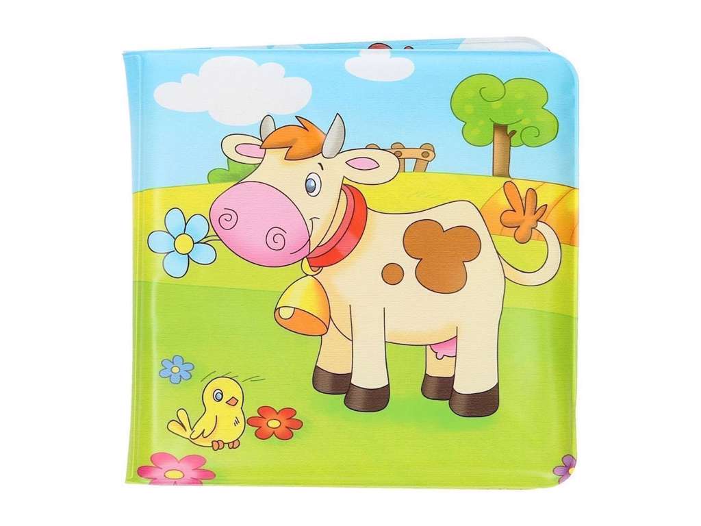 Badebog med dyr på 15 x 15 cm
